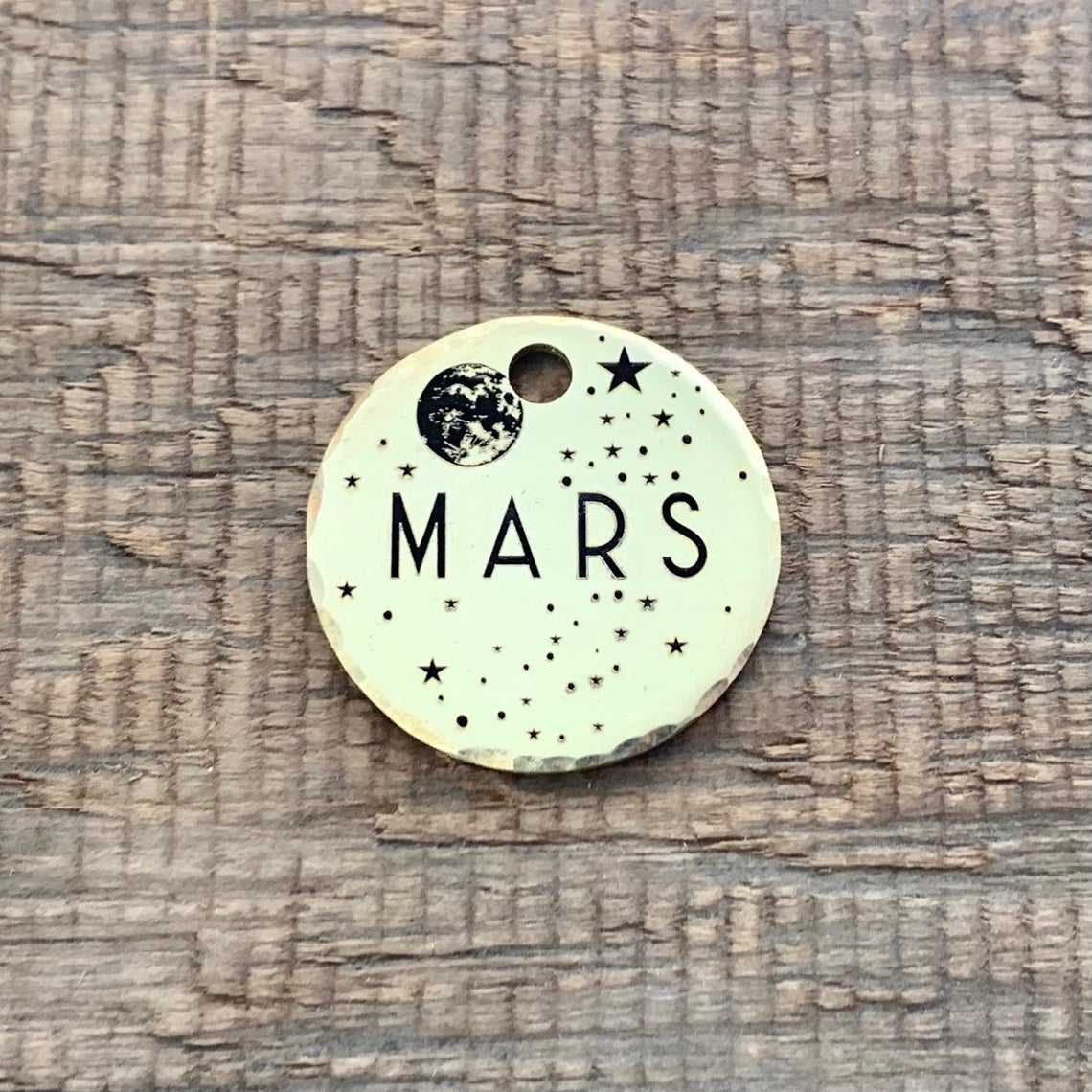 Uzay Desenli Evcil Hayvan İsimlik | Kedi ve Köpek Künyesi