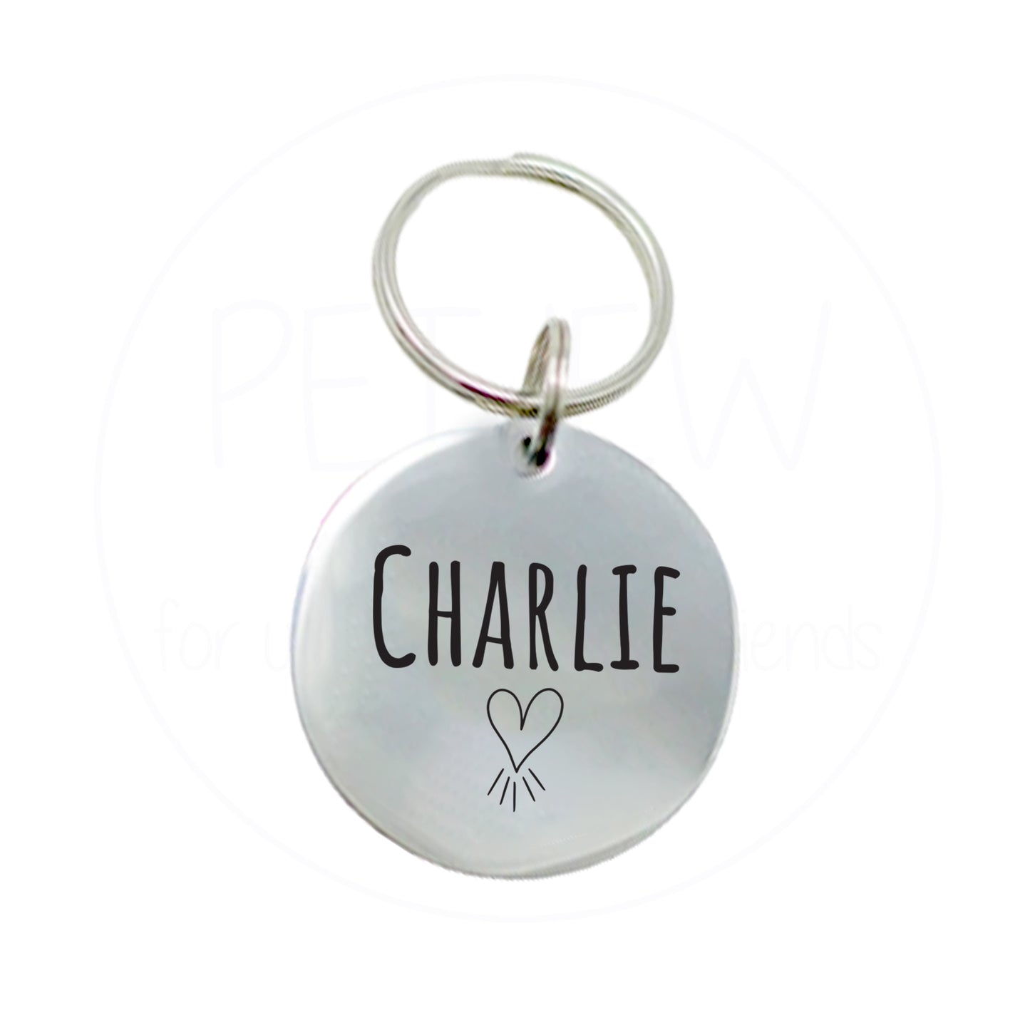 Kalp Figürlü Evcil Hayvan İsimlik | Kedi ve Köpek Künyesi