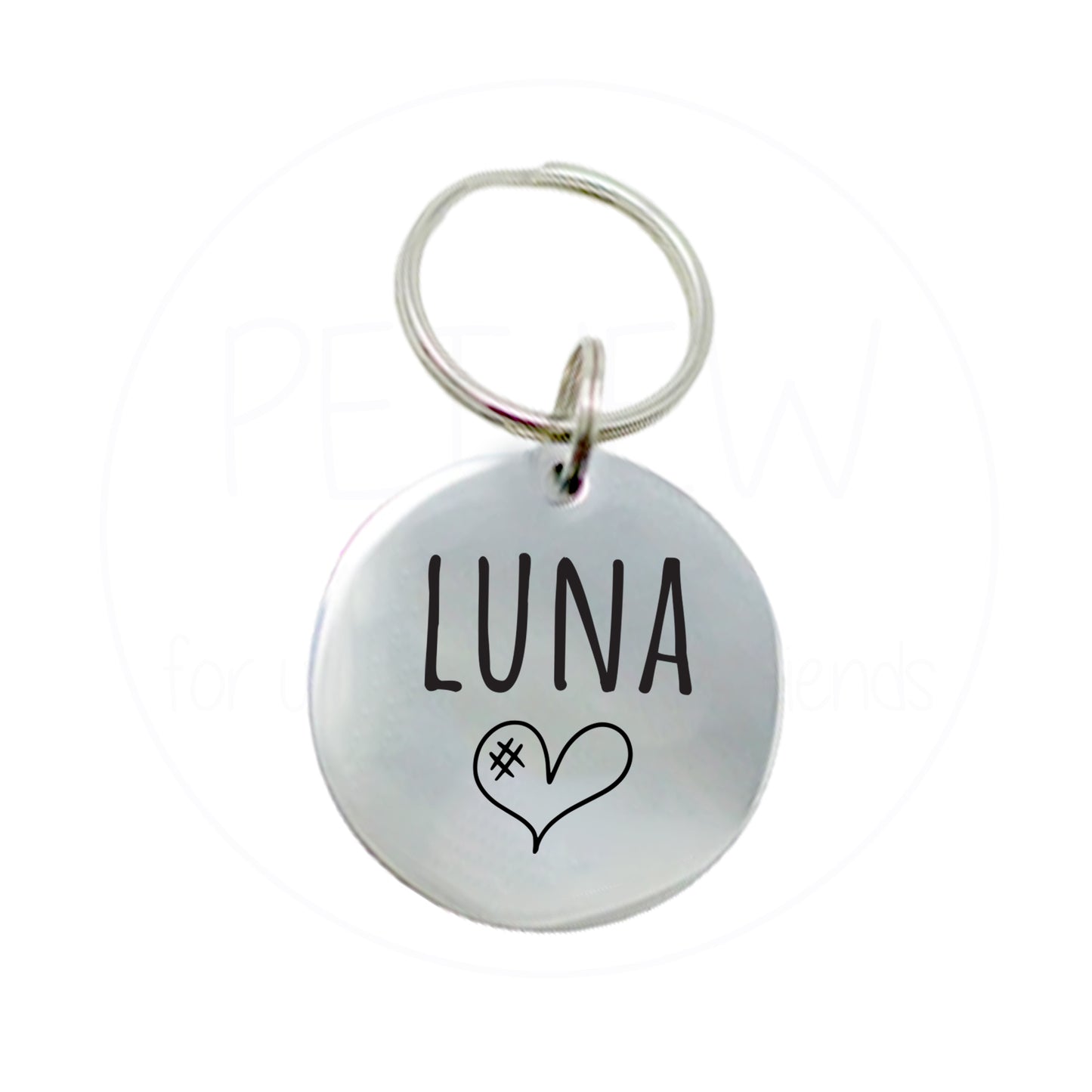 Kalp Figürlü Evcil Hayvan İsimlik | Kedi ve Köpek Künyesi