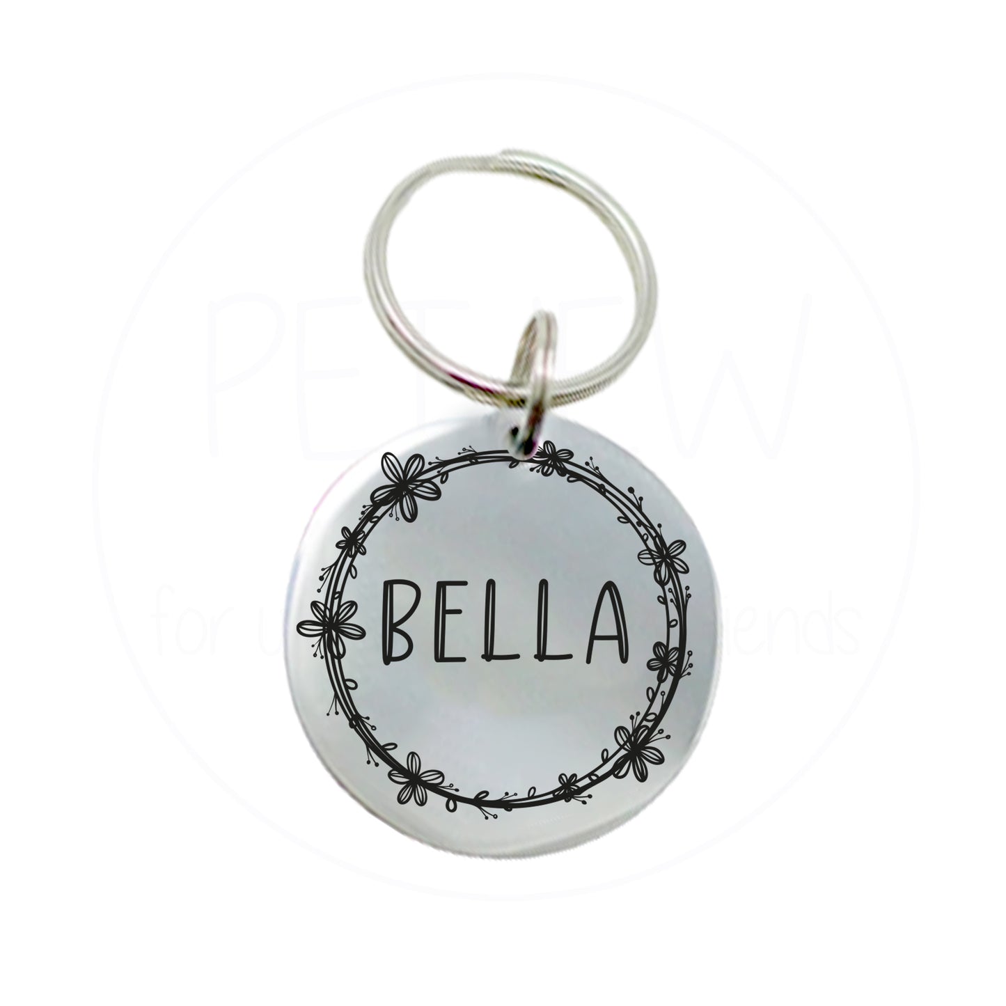 Kenarları Çiçek Figürlü Evcil Hayvan İsimlik | Kedi ve Köpek Künyesi