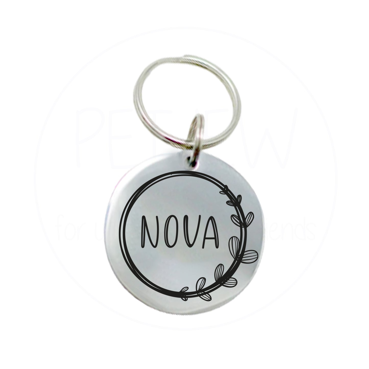 Kenarları Çiçek Figürlü Evcil Hayvan İsimlik | Kedi ve Köpek Künyesi