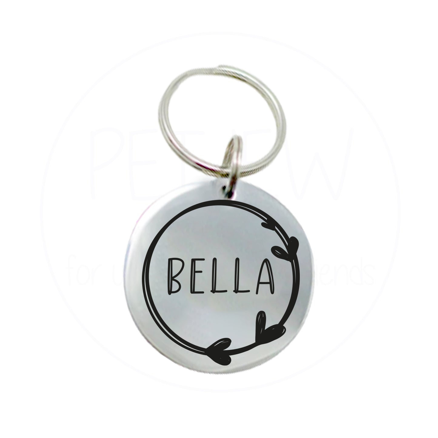 Kenarları Çiçek Figürlü Evcil Hayvan İsimlik | Kedi ve Köpek Künyesi