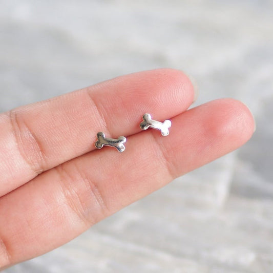 Kişiye Özel 925 Ayar Gümüş Kemik Küpe