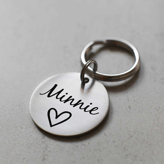 Kalp Figürlü Evcil Hayvan Künyesi| Kedi ve Köpek İsimliği