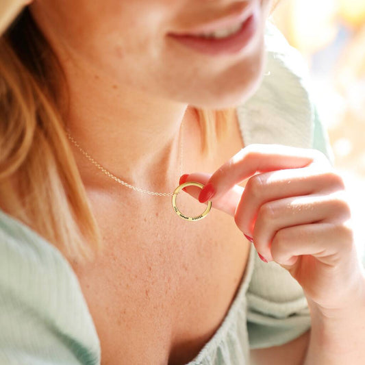 İsimli Çember Kolye | Kişiye Özel Kolye | 925 Gümüş-petjew-kisiye-ozel-hatira-takilari