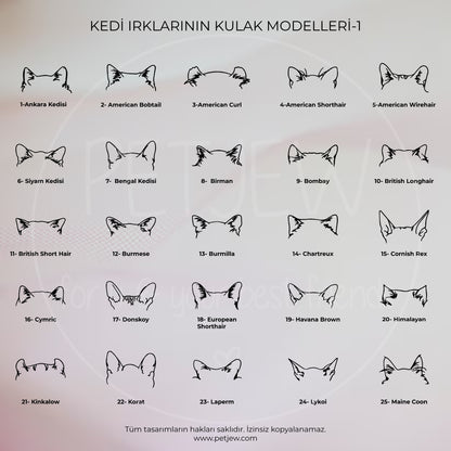 Kedi Kulağı Kolyesi - 925 Ayar Gümüş-petjew-kisiye-ozel-hatira-takilari