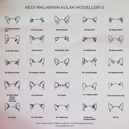 Kedi Kulağı Kolyesi - 925 Ayar Gümüş-petjew-kisiye-ozel-hatira-takilari