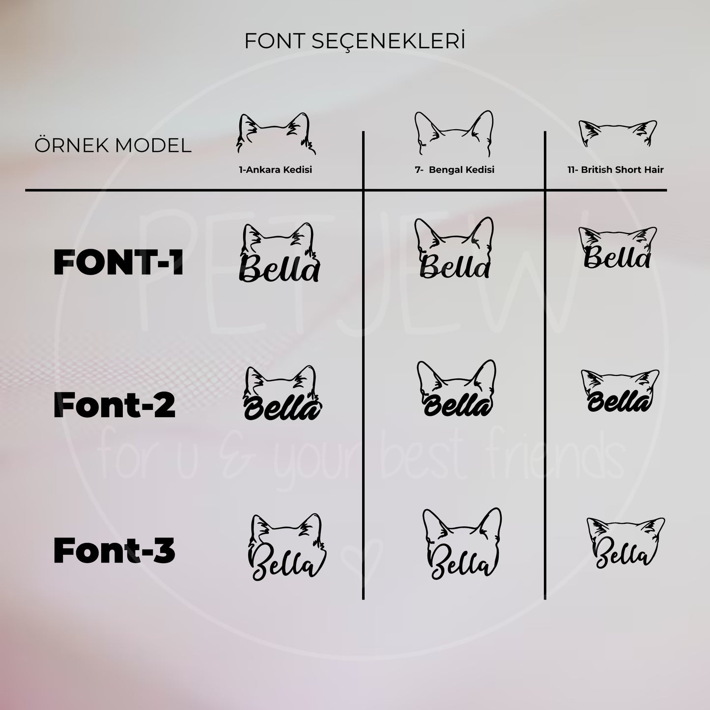 Kedi Kulağı Kolyesi - 925 Ayar Gümüş-petjew-kisiye-ozel-hatira-takilari