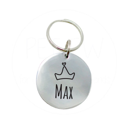 Kral Tacı Desenli Evcil Hayvan İsimlik | Kedi ve Köpek Künyesi-petjew-kisiye-ozel-hatira-takilari