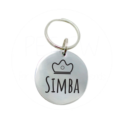 Kral Tacı Desenli Evcil Hayvan İsimlik | Kedi ve Köpek Künyesi-petjew-kisiye-ozel-hatira-takilari