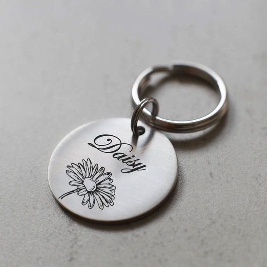 Papatya Figürlü Evcil Hayvan İsimlik | Kedi ve Köpek Künyesi-petjew-kisiye-ozel-hatira-takilari