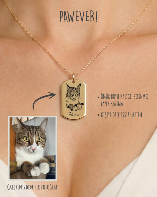 Resimli Dikdörtgen Oval Kolye | Kişiye Özel Fotoğraflı Kolye | 925 Gümüş-petjew-kisiye-ozel-hatira-takilari