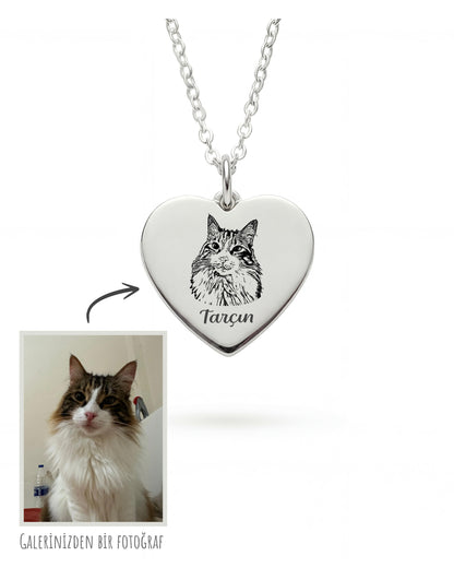 Resimli Kalp Kolye | Kişiye Özel Fotoğraflı Kolye | 925 Gümüş-petjew-kisiye-ozel-hatira-takilari