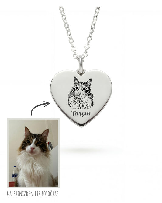 Resimli Kalp Kolye | Kişiye Özel Fotoğraflı Kolye | 925 Gümüş-petjew-kisiye-ozel-hatira-takilari