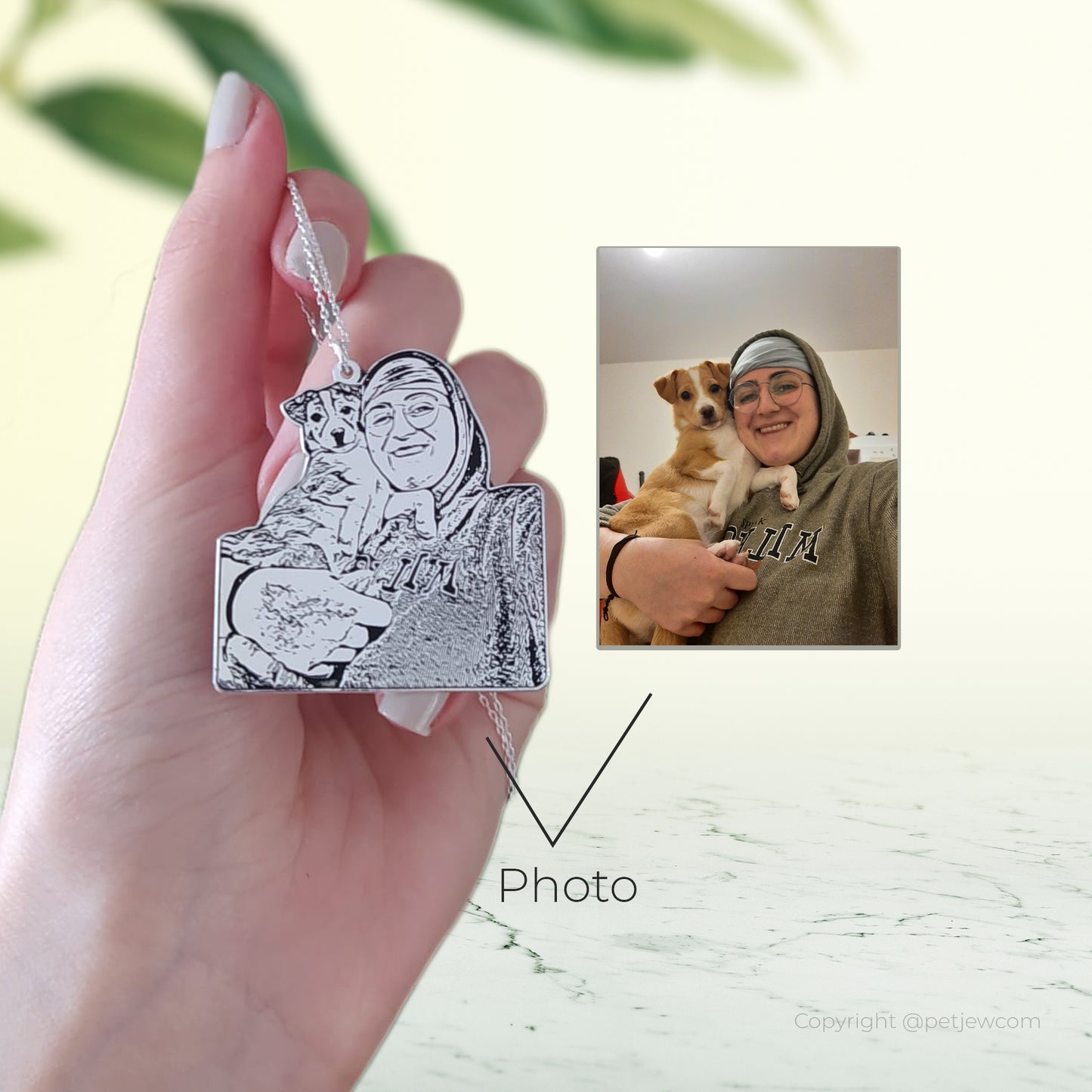 Resimli Portre Kolye (Hatlarından Kesim) | Kişiye Özel Fotoğraflı Kolye-petjew-kisiye-ozel-hatira-takilari