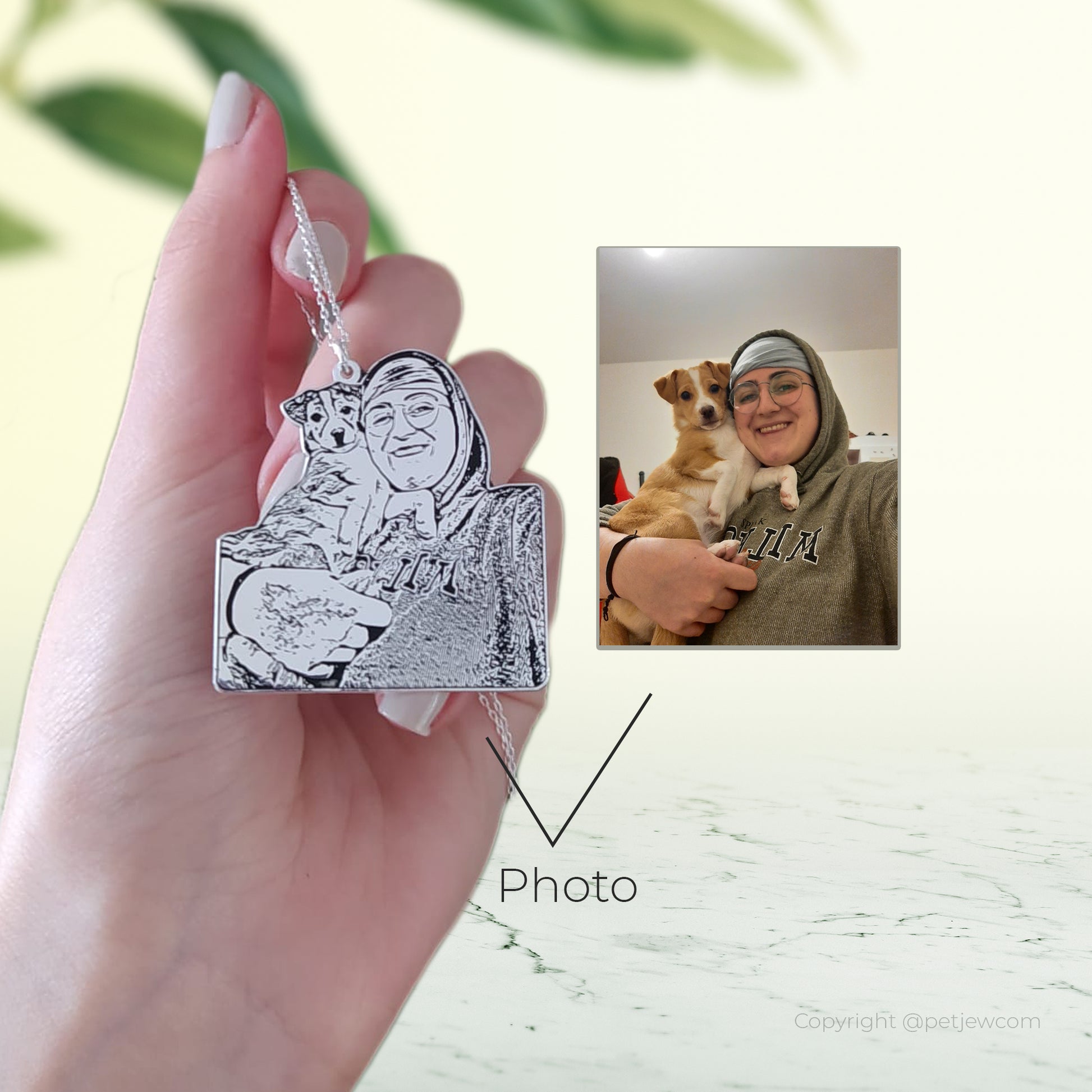 Resimli Portre Kolye (Hatlarından Kesim) | Kişiye Özel Fotoğraflı Kolye-petjew-kisiye-ozel-hatira-takilari