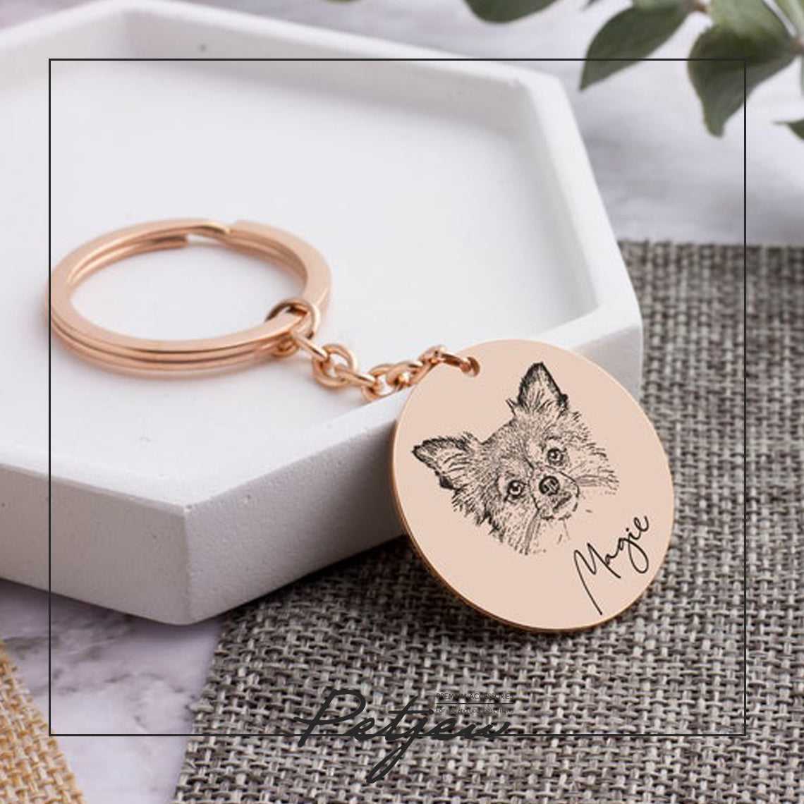 Resimli Yuvarlak Anahtarlık | Kişiye Özel Anahtarlık-petjew-kisiye-ozel-hatira-takilari