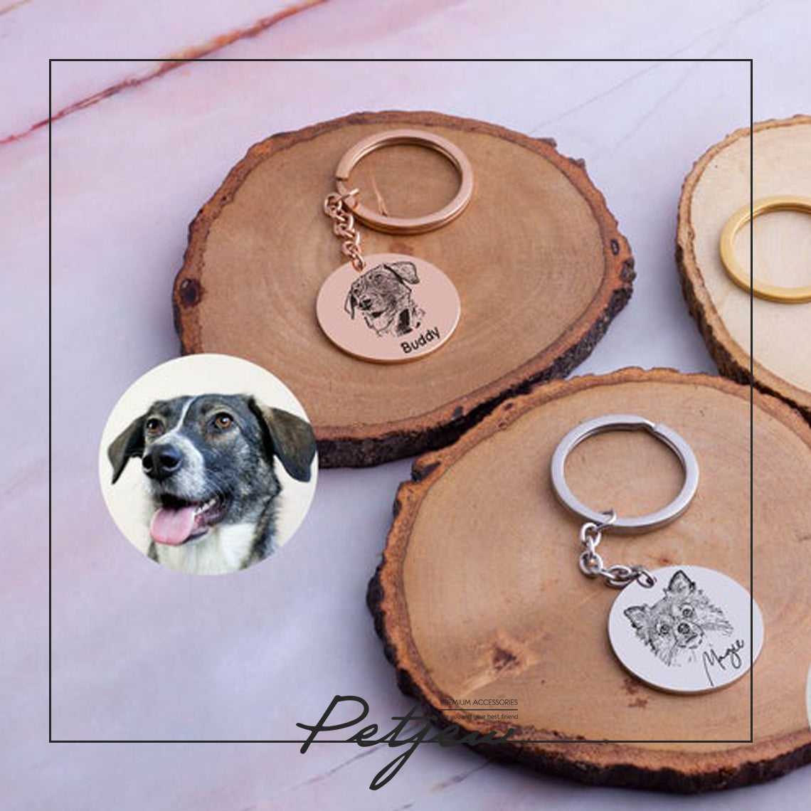 Resimli Yuvarlak Anahtarlık | Kişiye Özel Anahtarlık-petjew-kisiye-ozel-hatira-takilari