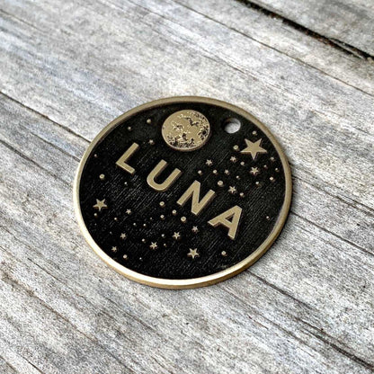 Uzay Desenli Evcil Hayvan Künyesi | Kedi ve Köpek Künyesi-petjew-kisiye-ozel-hatira-takilari