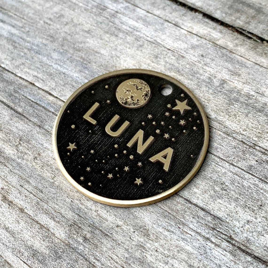 Uzay Desenli Evcil Hayvan Künyesi | Kedi ve Köpek Künyesi-petjew-kisiye-ozel-hatira-takilari