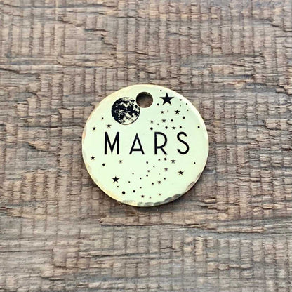 Uzay Desenli Evcil Hayvan İsimlik | Kedi ve Köpek Künyesi-petjew-kisiye-ozel-hatira-takilari