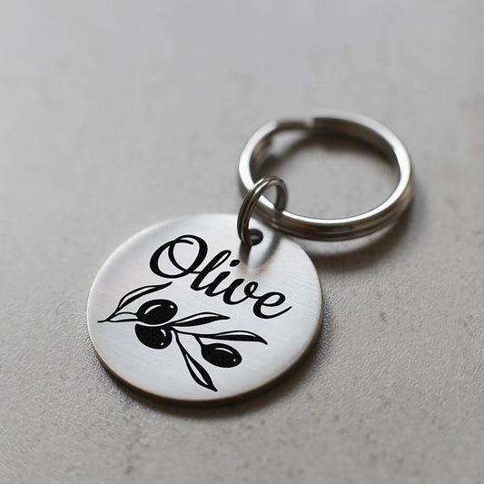 Zeytin Dalı Figürlü Evcil Hayvan İsimlik | Kedi ve Köpek Künyesi-petjew-kisiye-ozel-hatira-takilari