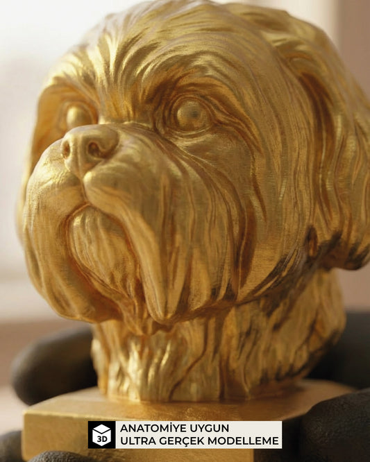 Köpek Irkları Büstü - Ultra Gerçekçi Köpek Heykelleri