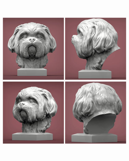 Köpek Irkları Büstü - Ultra Gerçekçi Köpek Heykelleri