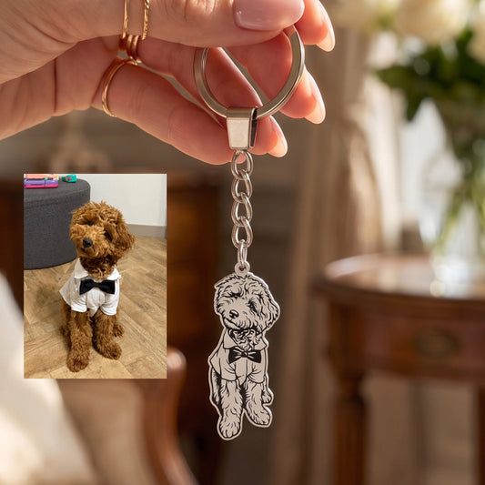 Resimli Portre Anahtarlık (Hatlarından Kesim) | Kişiye Özel Anahtarlık