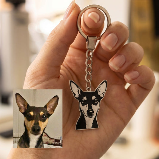 Resimli Portre Anahtarlık (Hatlarından Kesim) | Kişiye Özel Anahtarlık