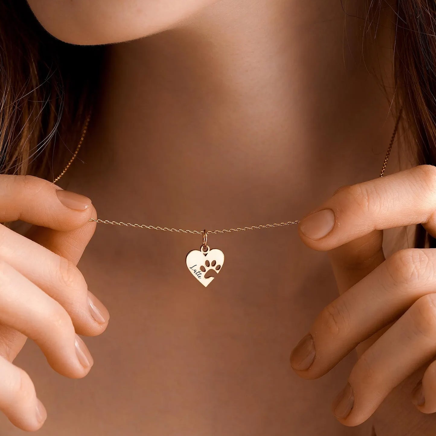 İsimli Pati & Kalp Kolye | 925 Gümüş-petjew-kisiye-ozel-hatira-takilari