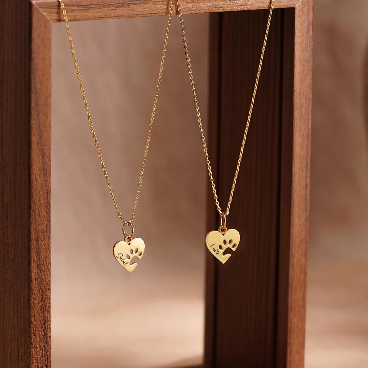 İsimli Pati & Kalp Kolye | 925 Gümüş-petjew-kisiye-ozel-hatira-takilari