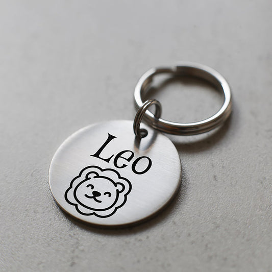 Aslan Figürlü Evcil Hayvan İsimlik | Kedi ve Köpek Künyesi-petjew-kisiye-ozel-hatira-takilari