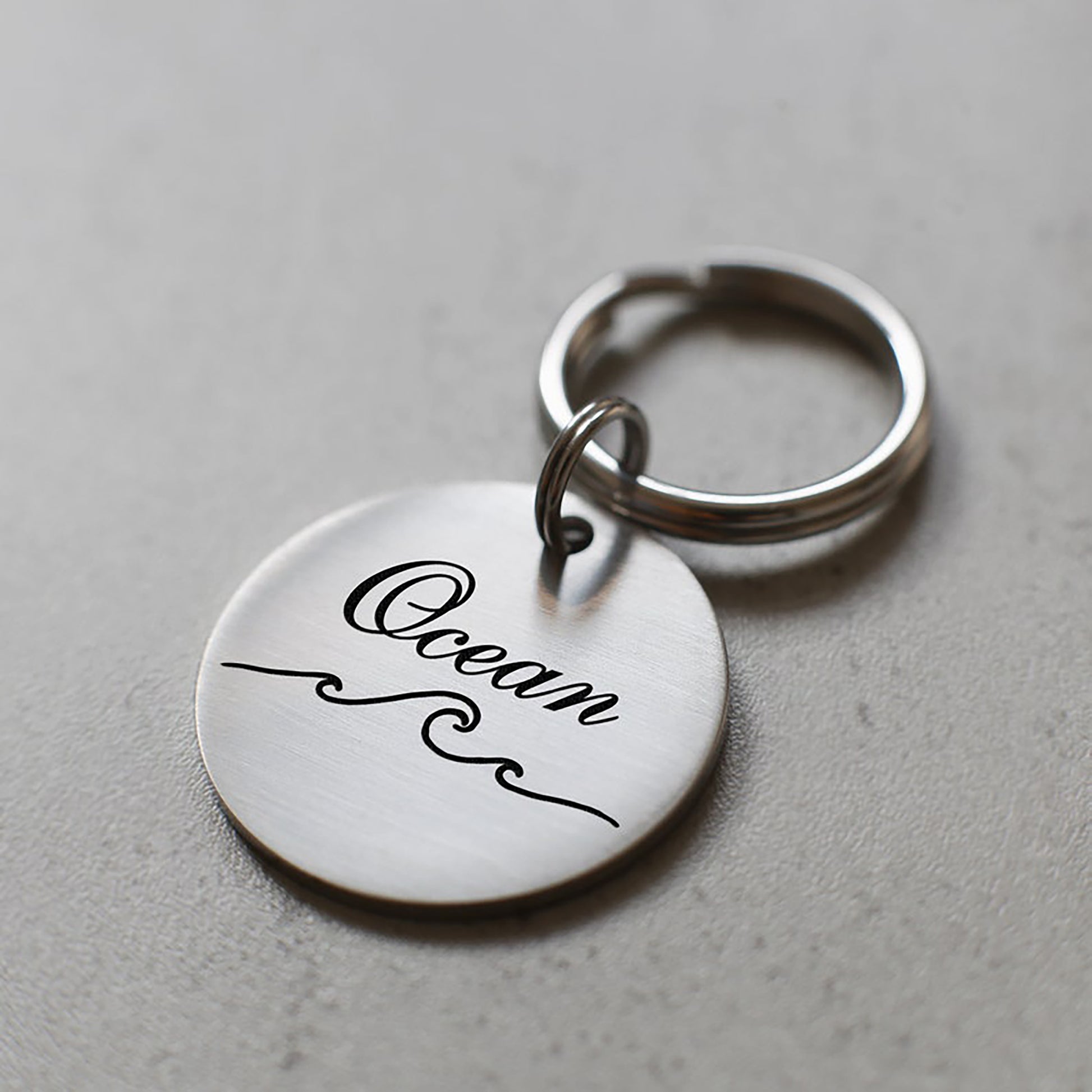 Deniz Dalgası Figürlü Evcil Hayvan İsimlik | Kedi ve Köpek Künyesi-petjew-kisiye-ozel-hatira-takilari