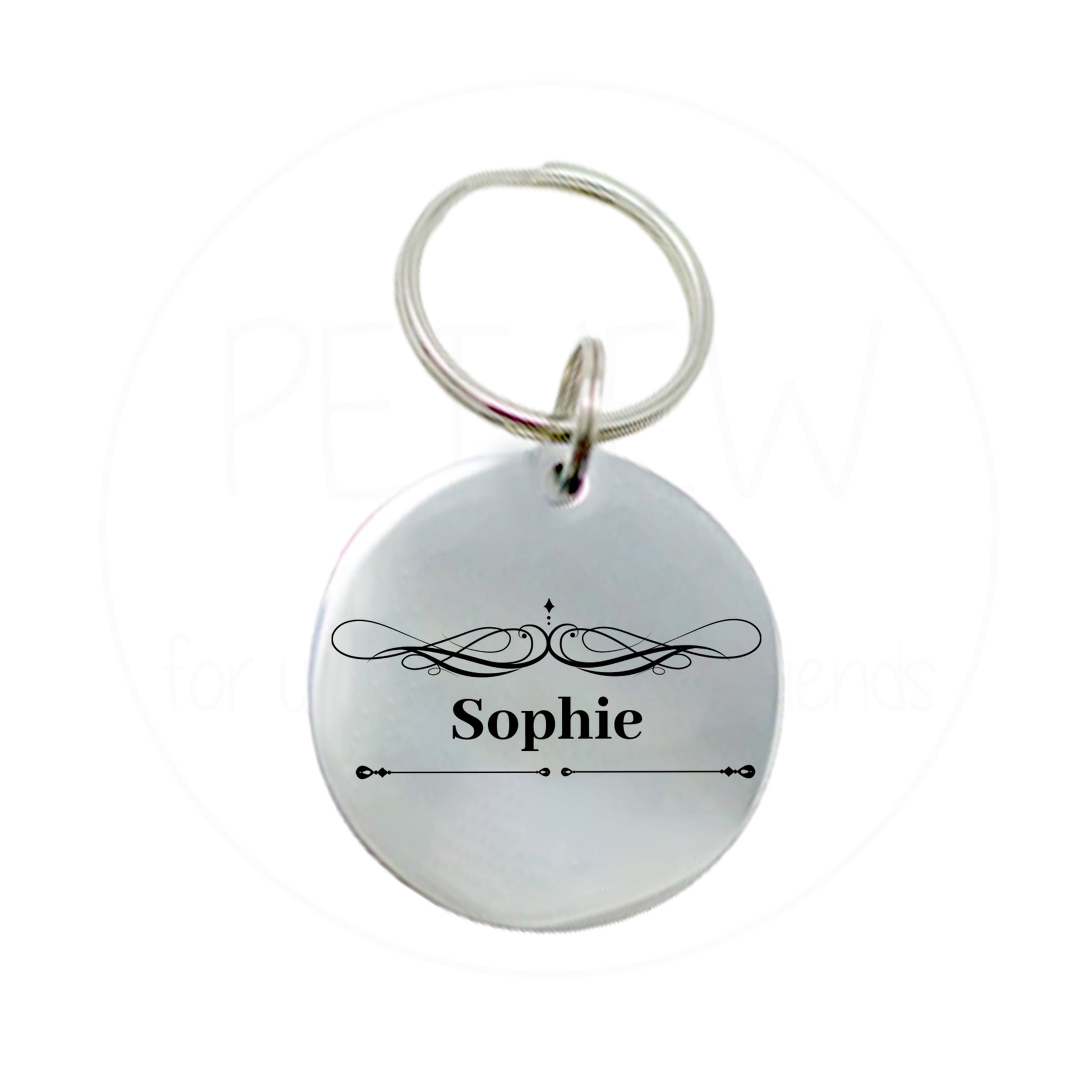 Etrafı İşlemeli Evcil Hayvan İsimlik | Kedi ve Köpek Künyesi-petjew-kisiye-ozel-hatira-takilari