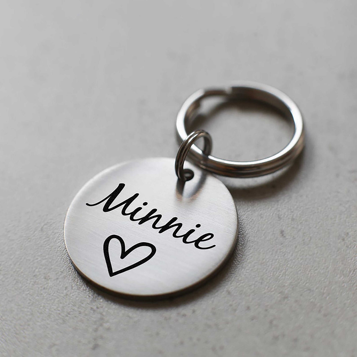 Kalp Figürlü Evcil Hayvan Künyesi| Kedi ve Köpek İsimliği-petjew-kisiye-ozel-hatira-takilari