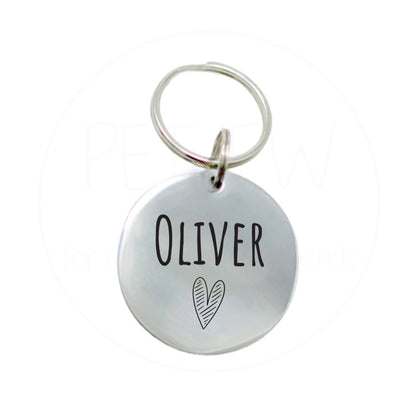 Kalp Figürlü Evcil Hayvan İsimlik | Kedi ve Köpek Künyesi-petjew-kisiye-ozel-hatira-takilari