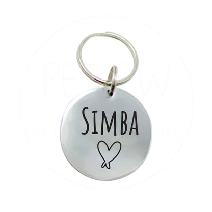 Kalp Figürlü Evcil Hayvan İsimlik | Kedi ve Köpek Künyesi-petjew-kisiye-ozel-hatira-takilari