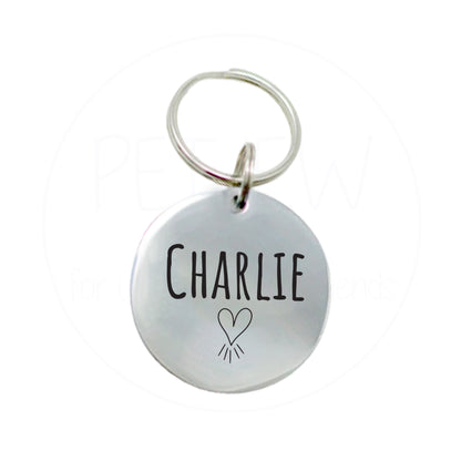 Kalp Figürlü Evcil Hayvan İsimlik | Kedi ve Köpek Künyesi-petjew-kisiye-ozel-hatira-takilari