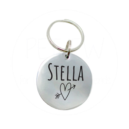 Kalp Figürlü Evcil Hayvan İsimlik | Kedi ve Köpek Künyesi-petjew-kisiye-ozel-hatira-takilari