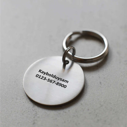 Kalp Ve Kral Tacı Desenli Evcil Hayvan İsimlik | Kedi ve Köpek Künyesi-petjew-kisiye-ozel-hatira-takilari