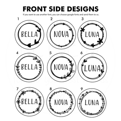 Kenarları Çiçek Figürlü Evcil Hayvan İsimlik | Kedi ve Köpek Künyesi-petjew-kisiye-ozel-hatira-takilari