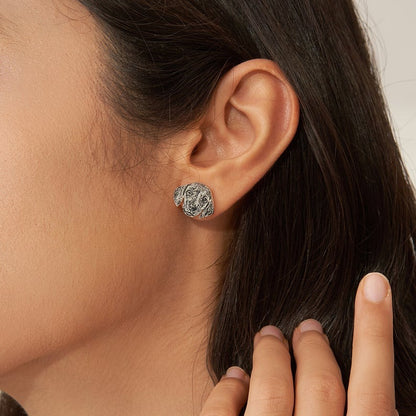 Kişiye Özel 925 Ayar Gümüş Pet Portre Küpe-petjew-kisiye-ozel-hatira-takilari