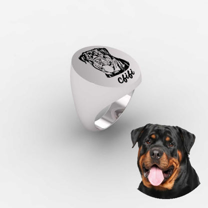 Kişiye Özel Resimli Yüzük Oval Model-petjew-kisiye-ozel-hatira-takilari