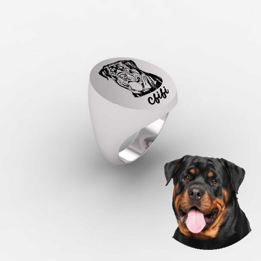 Kişiye Özel Resimli Yüzük Oval Model-petjew-kisiye-ozel-hatira-takilari