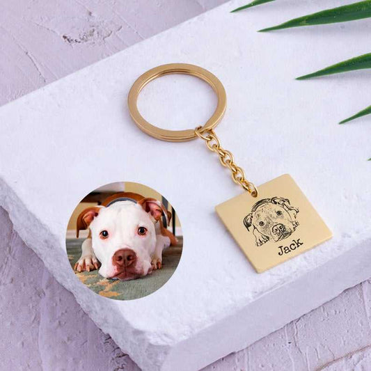 Resimli Kare Anahtarlık | Kişiye Özel Anahtarlık-petjew-kisiye-ozel-hatira-takilari