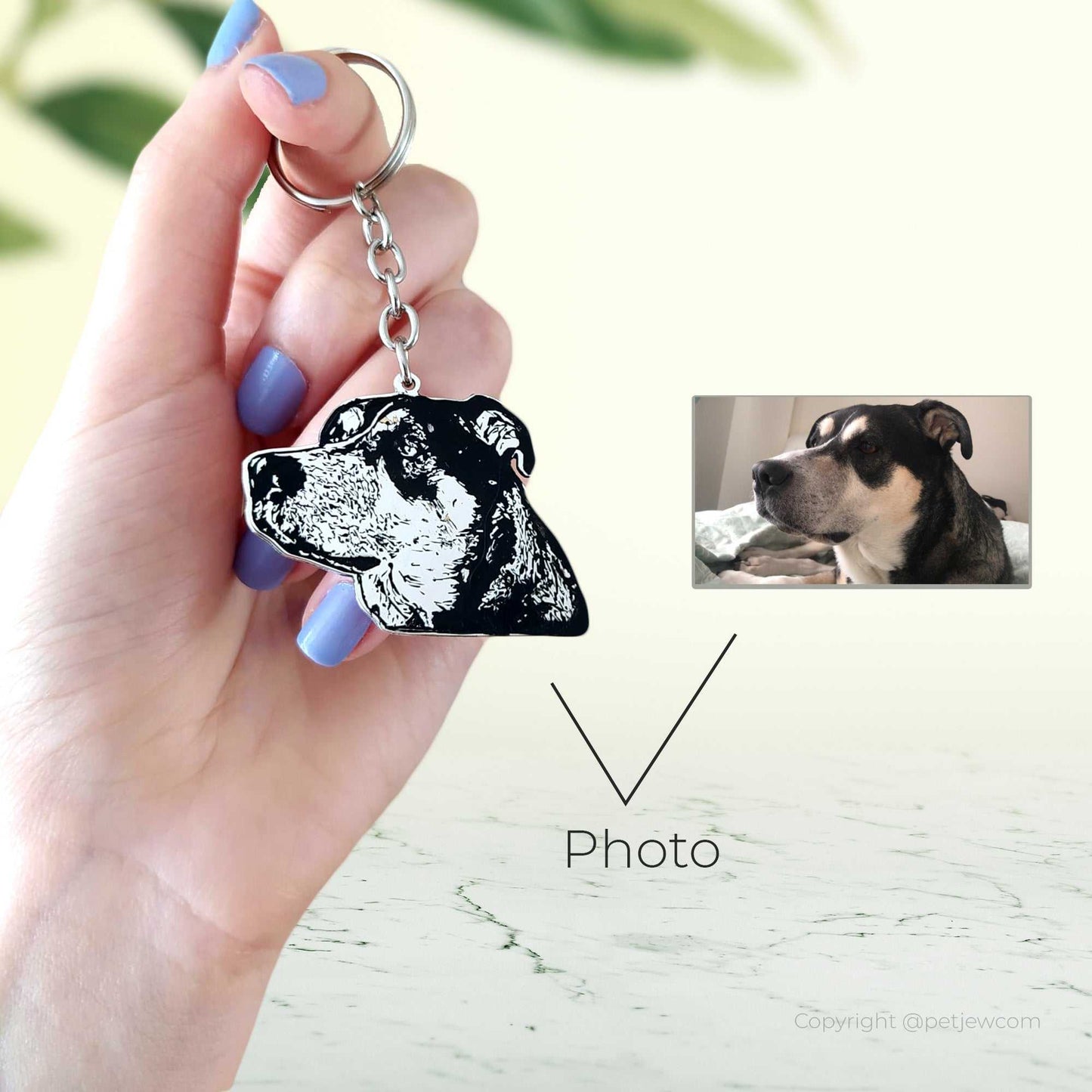 Resimli Portre Anahtarlık (Hatlarından Kesim) | Kişiye Özel Anahtarlık-petjew-kisiye-ozel-hatira-takilari