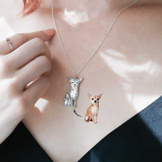 Resimli Portre Kolye (Hatlarından Kesim) | Kişiye Özel Fotoğraflı Kolye-petjew-kisiye-ozel-hatira-takilari