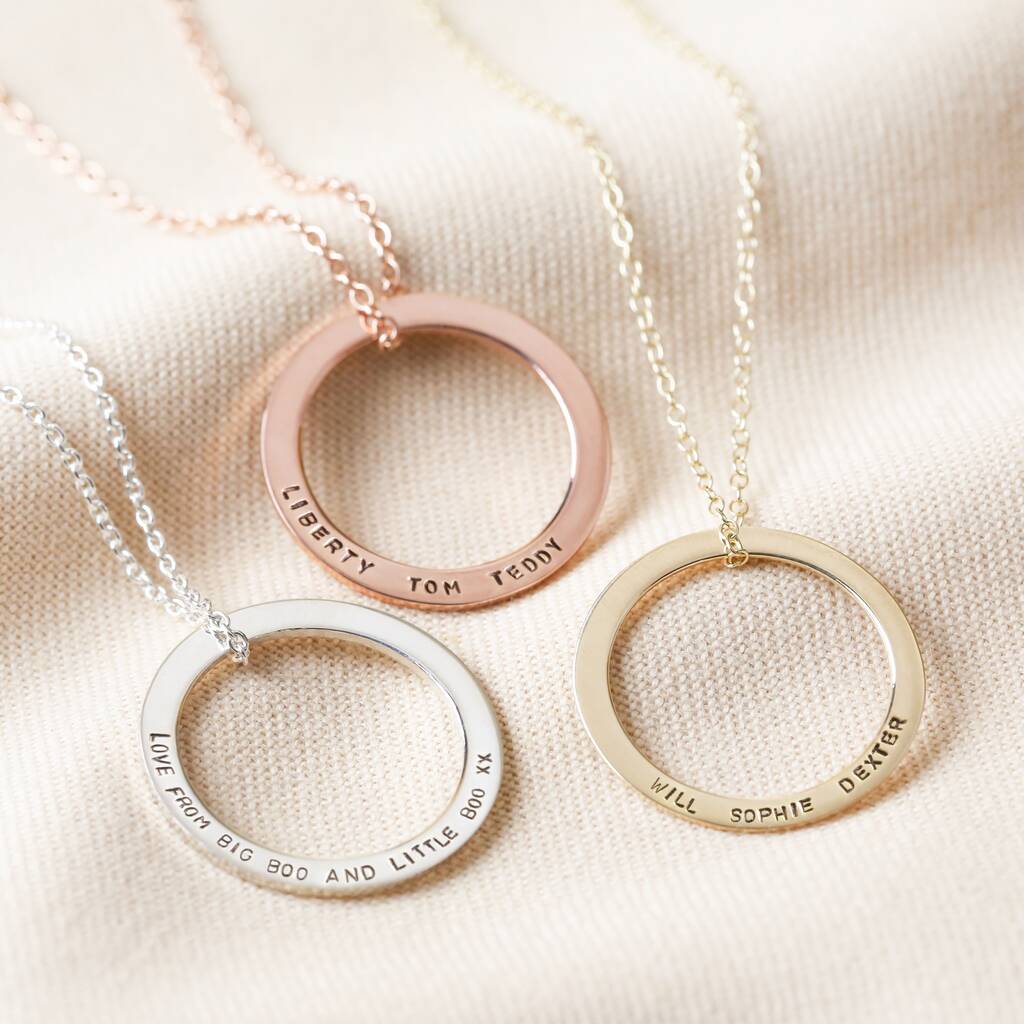 İsimli Çember Kolye | Kişiye Özel Kolye | 925 Gümüş-petjew-kisiye-ozel-hatira-takilari